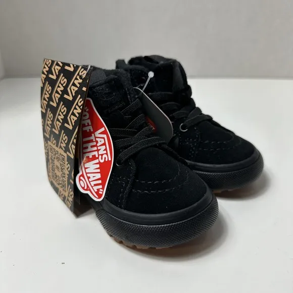 NEW Vans Toddler Sk8-Hi Zip MTE Skate Shoe Camo Mono Black Size 4.5TD