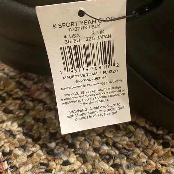 NWT UGG Sport Yeah Clog - Black