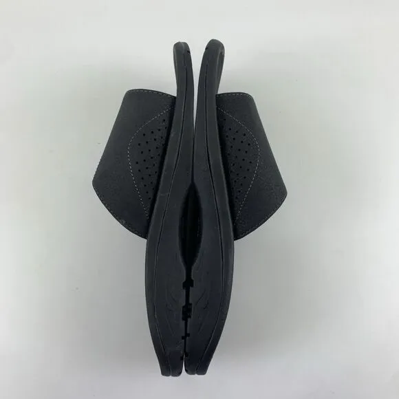 Olukai Nalu Slide Sandal Black Adjustable Water Friendly Comfort Grip Mens 11