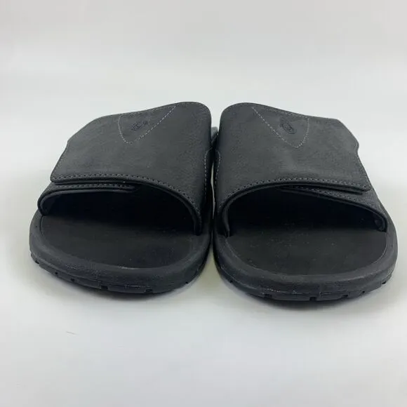 Olukai Nalu Slide Sandal Black Adjustable Water Friendly Comfort Grip Mens 11