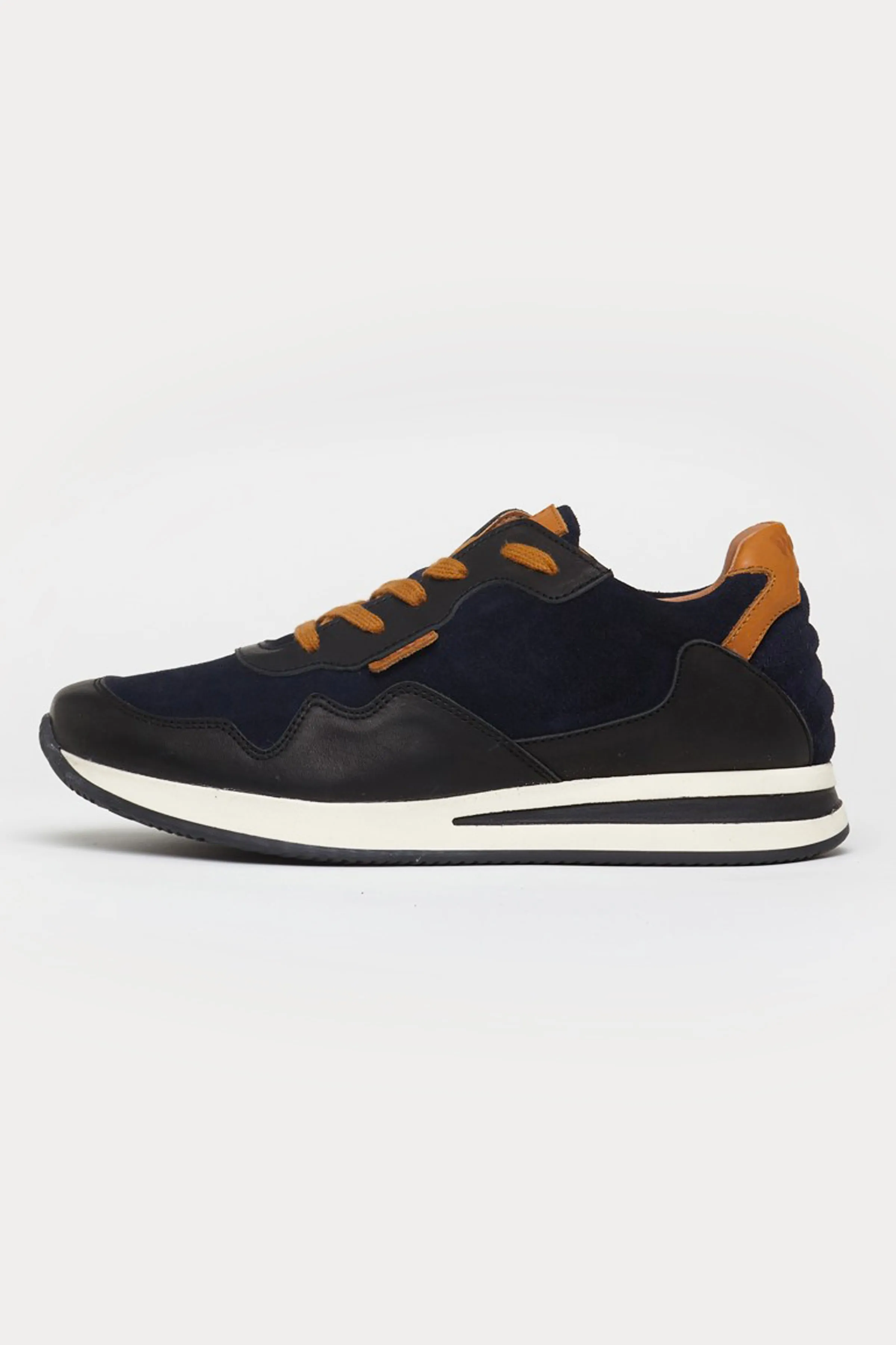 Oxford Leather Trainers in Navy