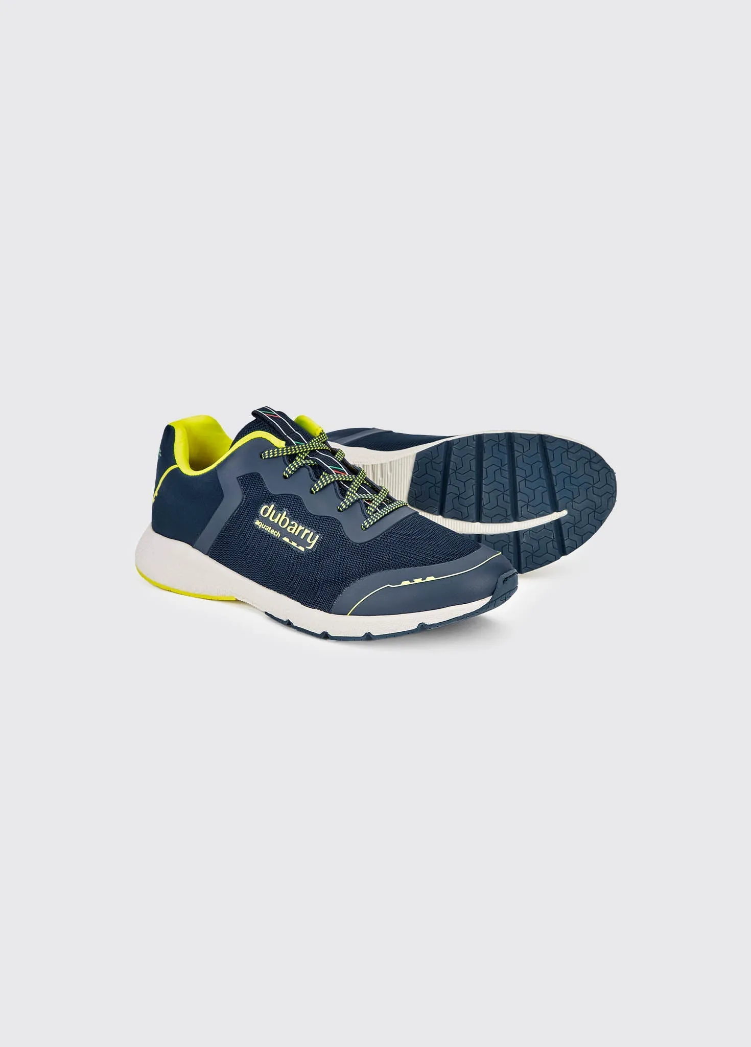 Palermo Ladies' Lightweight Sporty Sneaker - Navy/Citrus