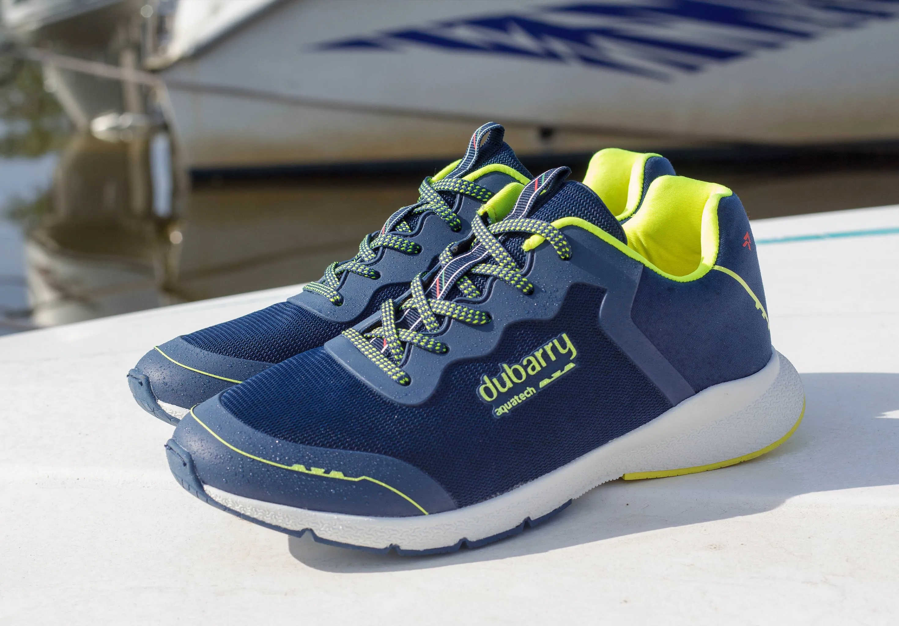 Palermo Ladies' Lightweight Sporty Sneaker - Navy/Citrus