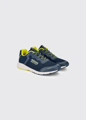 Palermo Ladies' Lightweight Sporty Sneaker - Navy/Citrus