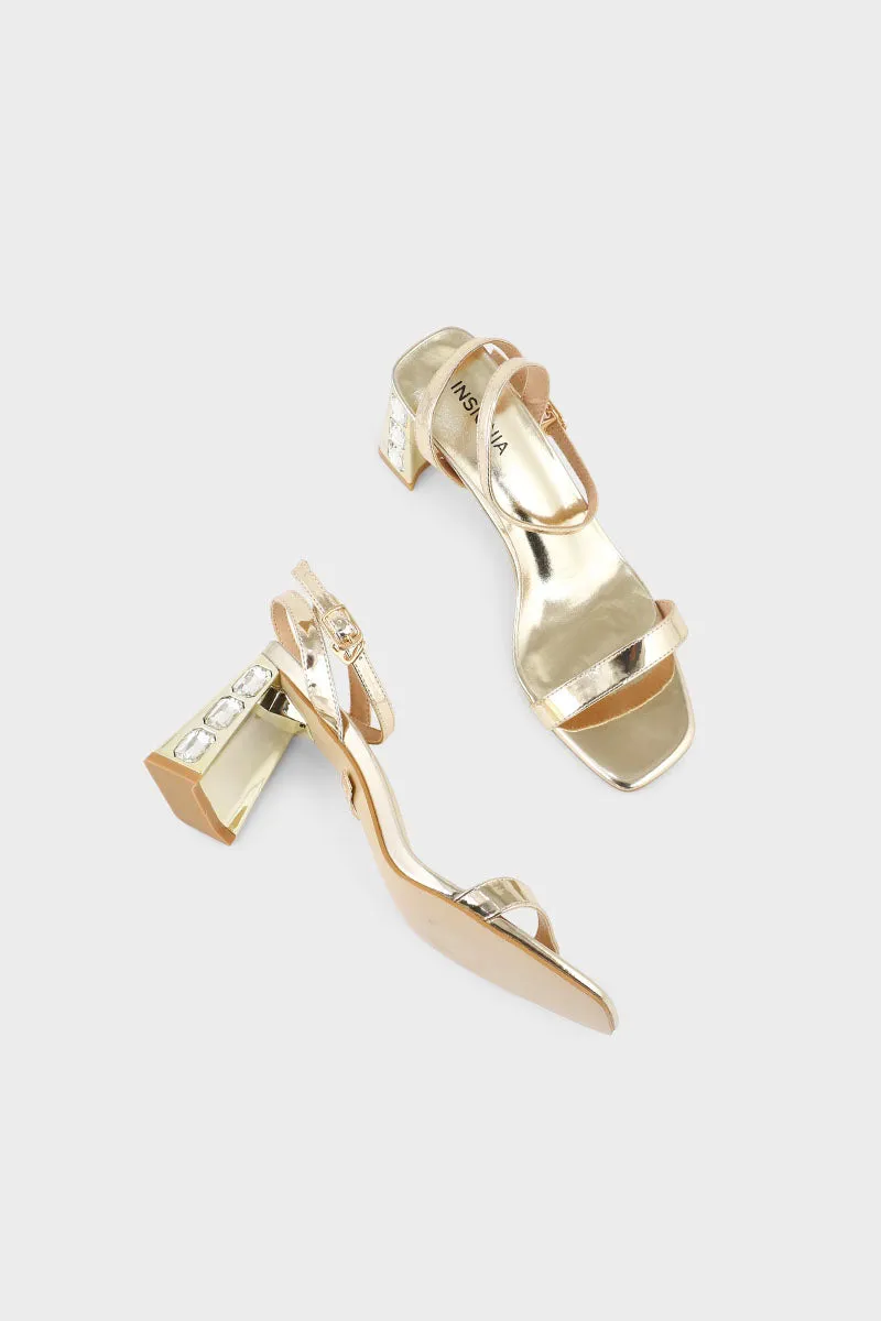 Party Wear Sandal I23713-Golden