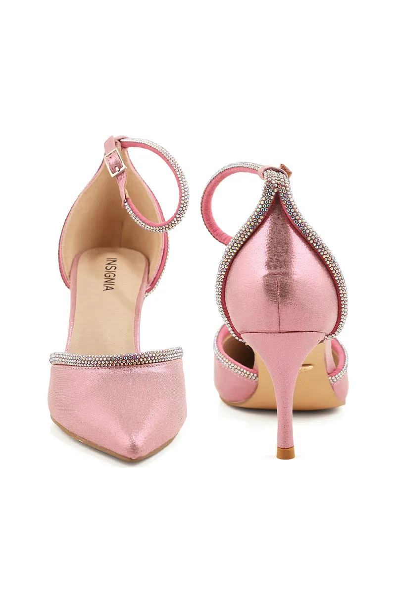 Party Wear Sling Back I44411-Peach