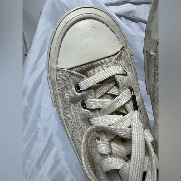 Paul Smith Kirk Ivory Dino Lace Up High Top Sneakers Big Boy Size 36 (US 4)