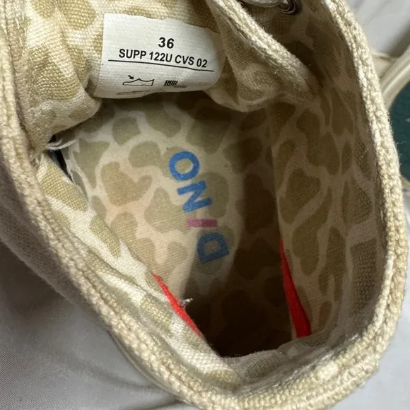 Paul Smith Kirk Ivory Dino Lace Up High Top Sneakers Big Boy Size 36 (US 4)