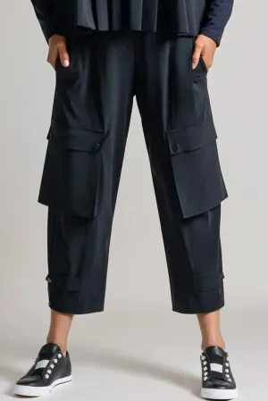 PAULA RYAN Wide Leg Kyoto Pant - Navy