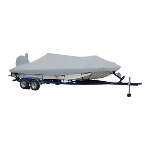 Performance Poly-Guard Extra Wide Series Styled-to-Fit Boat Cover f/20.5' Aluminum Modified V Jon Boats - Grey