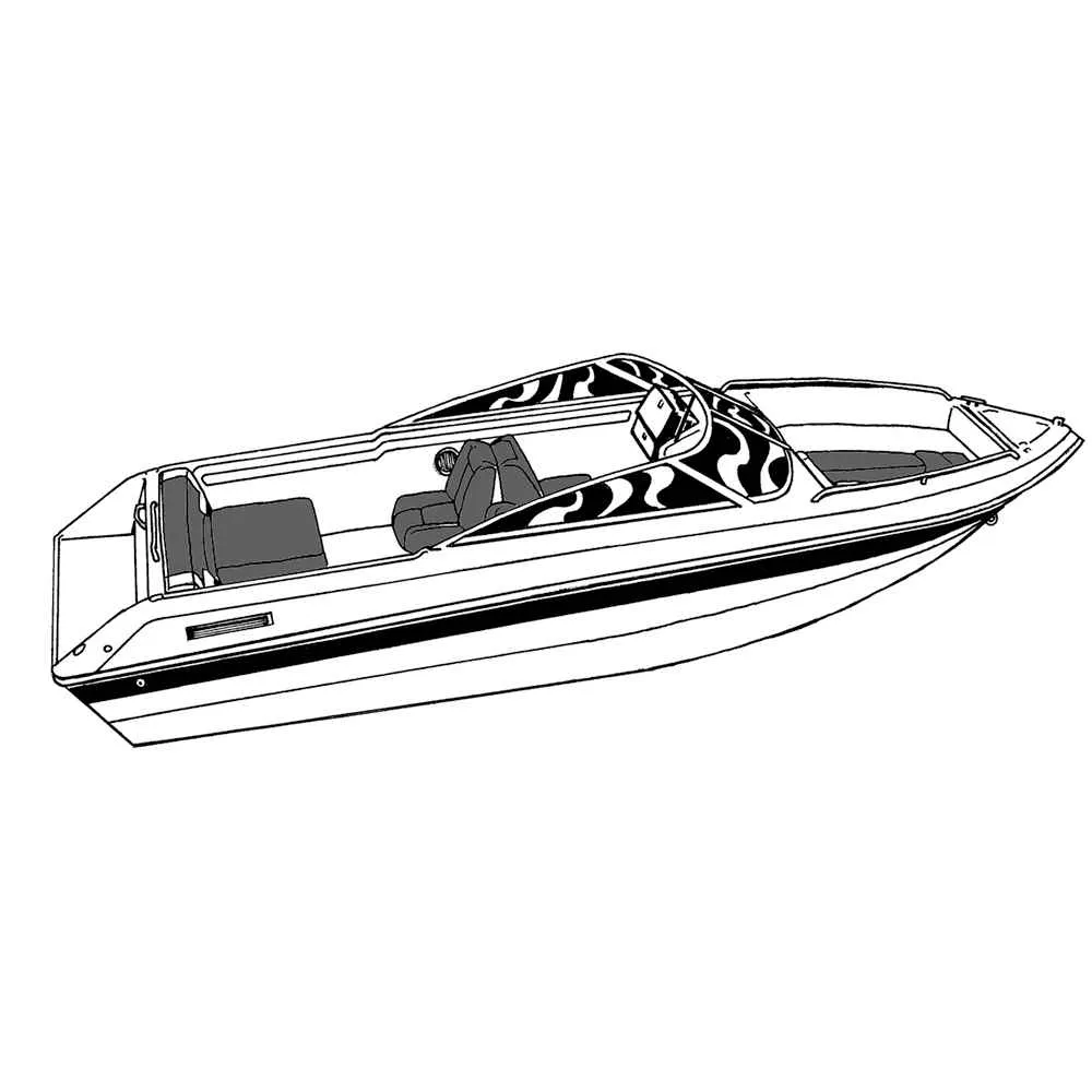 Performance Poly-Guard Styled-to-Fit Boat Cover f/16.5' Sterndrive V-Hull Runabout Boats (Including Eurostyle) w/Windshield &