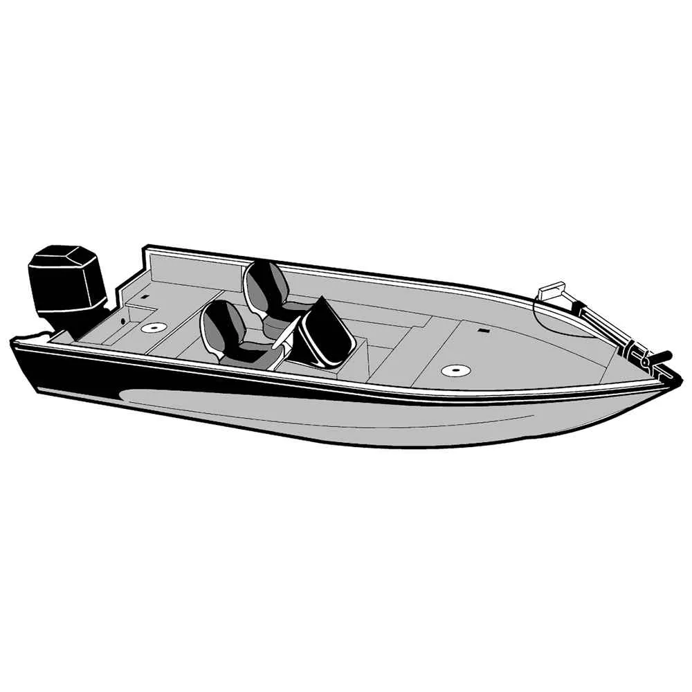 Performance Poly-Guard Styled-to-Fit Boat Cover f/16.5' V-Hull Side Console Fishing Boats - Grey