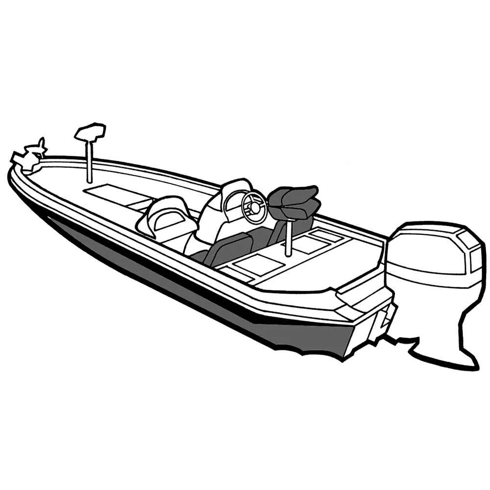 Performance Poly-Guard Styled-to-Fit Boat Cover f/19.5' Angled Transom Bass Boats - Grey