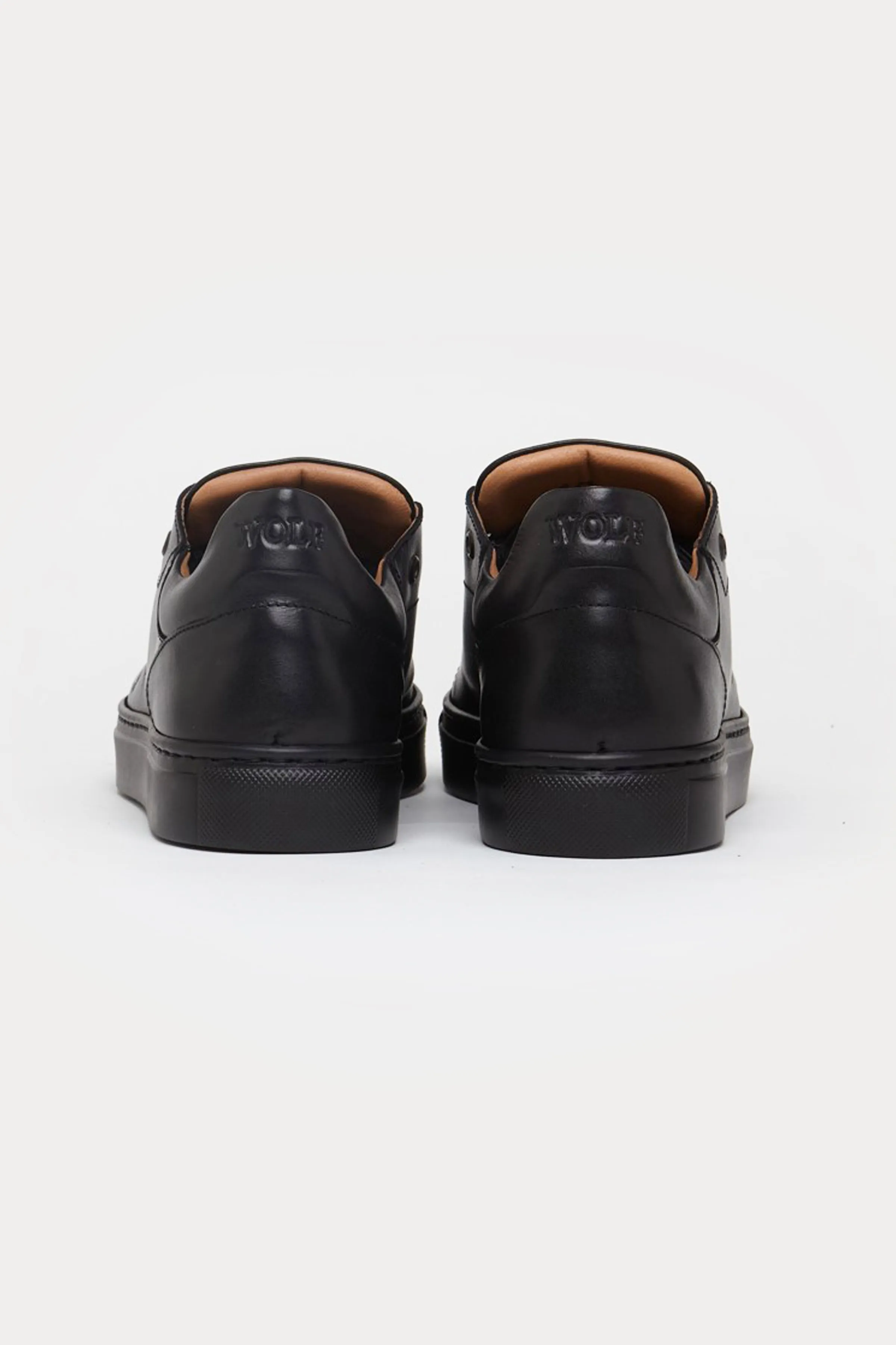 Pimlico Leather Smart Trainers in Black