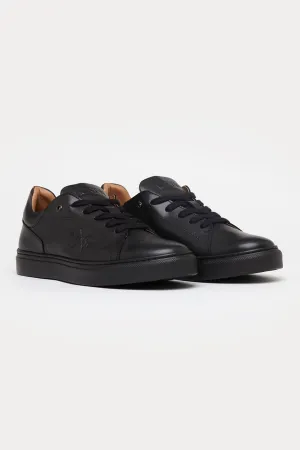 Pimlico Leather Smart Trainers in Black