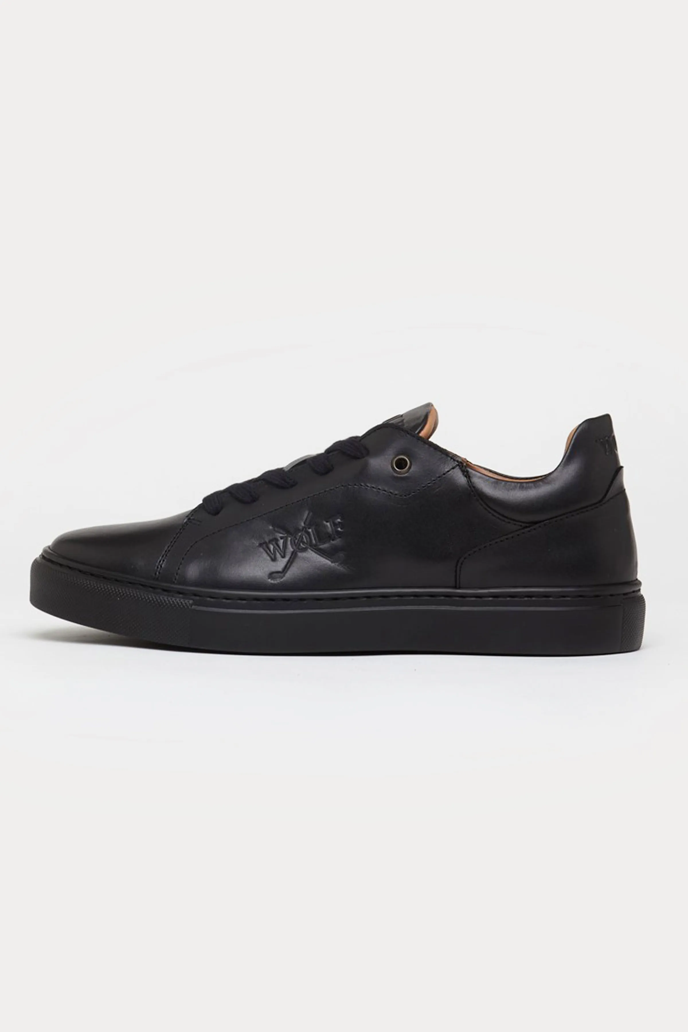 Pimlico Leather Smart Trainers in Black