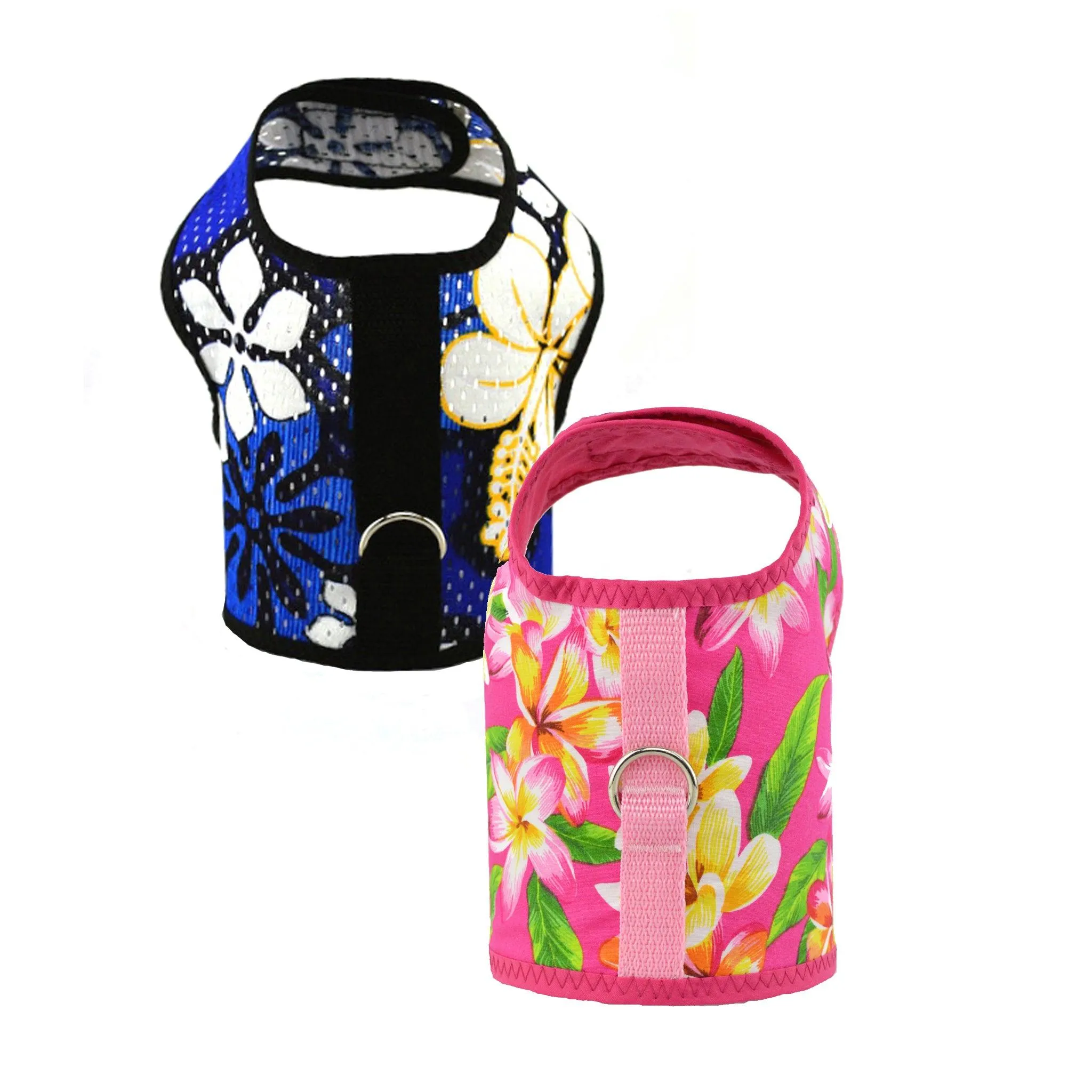 Pink Hawaiian Print Dog Vest Harness