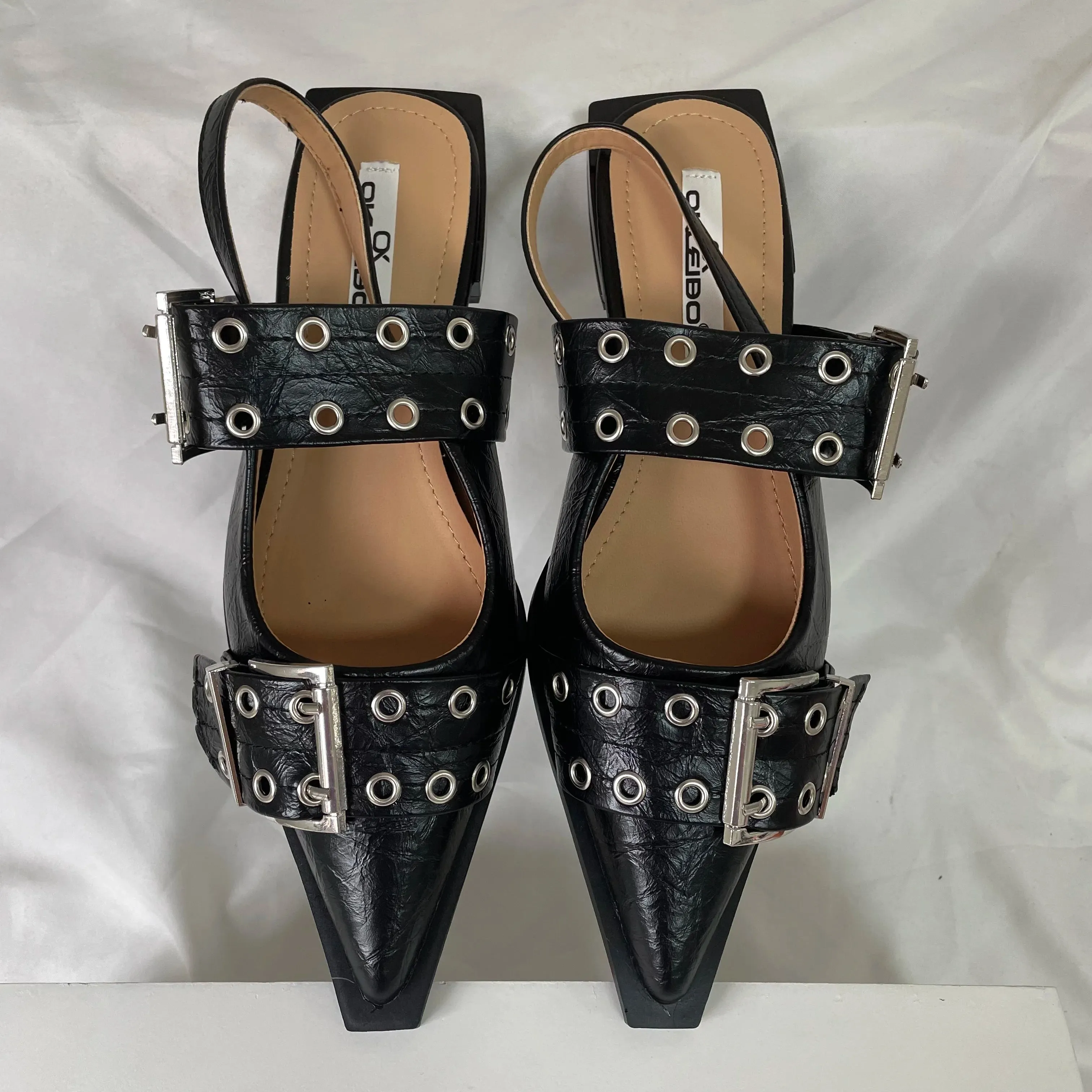 Pointed Toe Sandals - Spring Fashion Shallow Slingback Flats for Women, Big Size