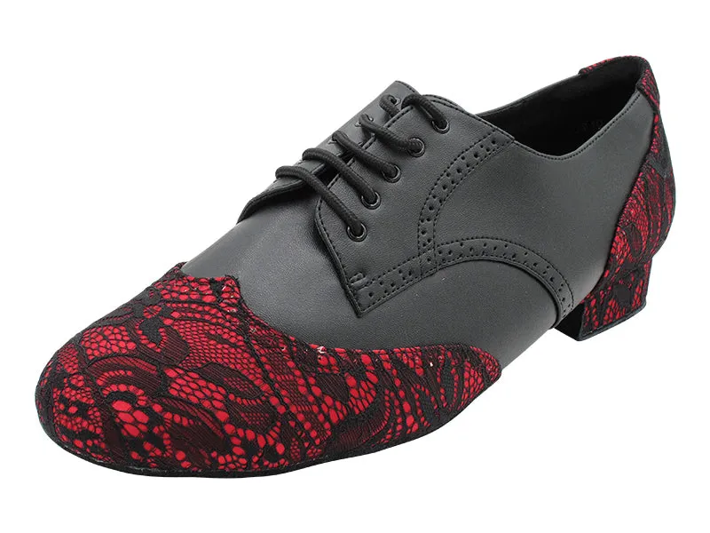 PP301 257 Red Black Lace_F_B_Black Leather_M