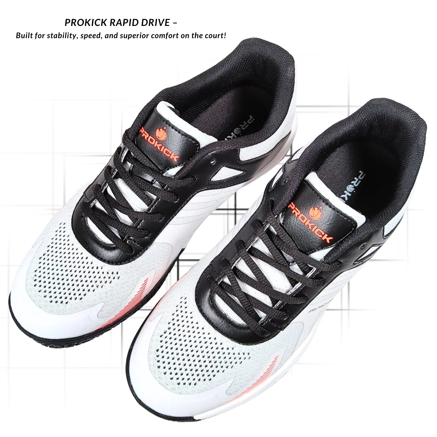 Prokick Rapid Drive Non-Marking Badminton/Court Shoes Lightweight & Comfort Badminton Shoes Best for Squash, Table Tennis, Volleyball, Basketball, Pickleball & Indoor Sports