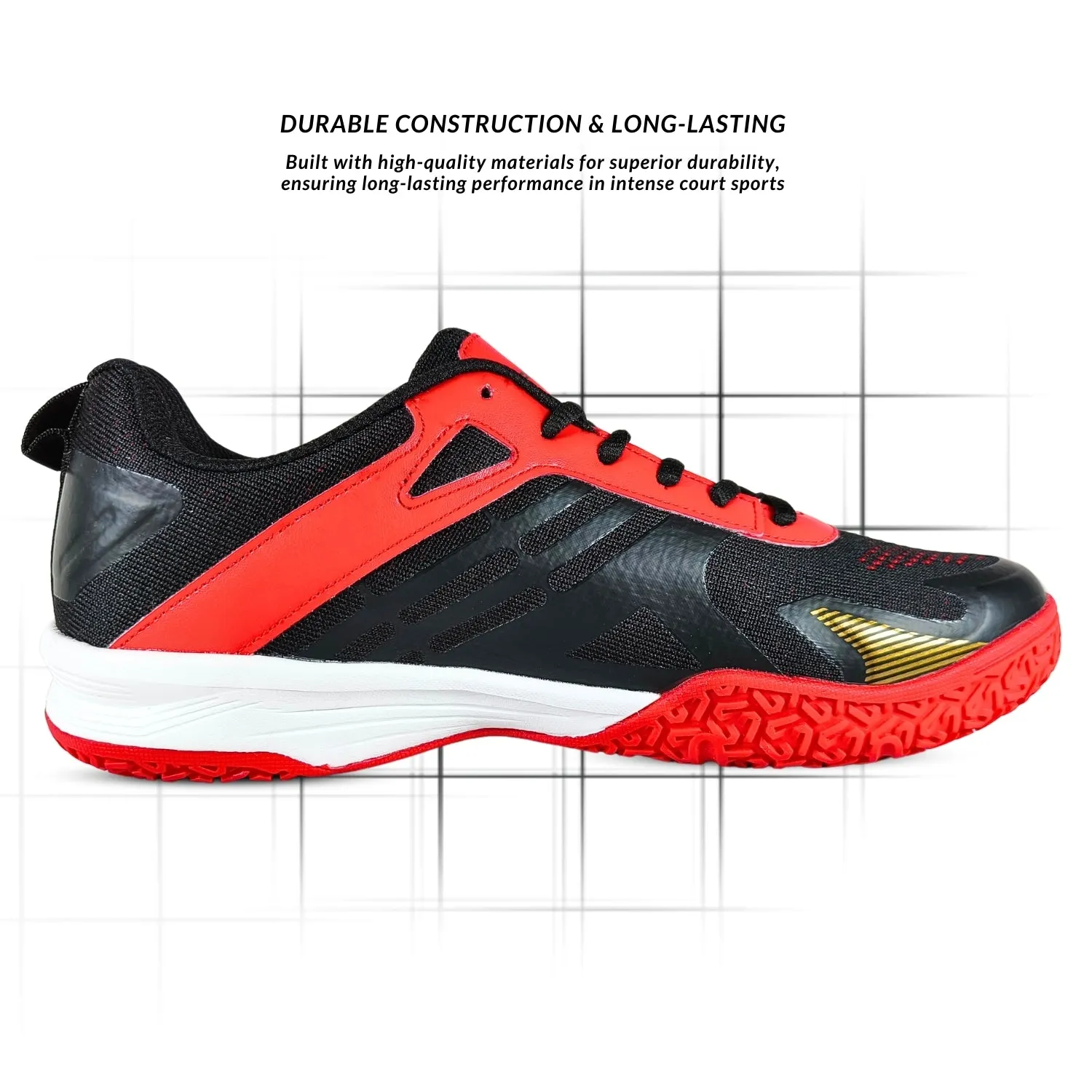 Prokick Rapid Drive Non-Marking Badminton/Court Shoes Lightweight & Comfort Badminton Shoes Best for Squash, Table Tennis, Volleyball, Basketball, Pickleball & Indoor Sports