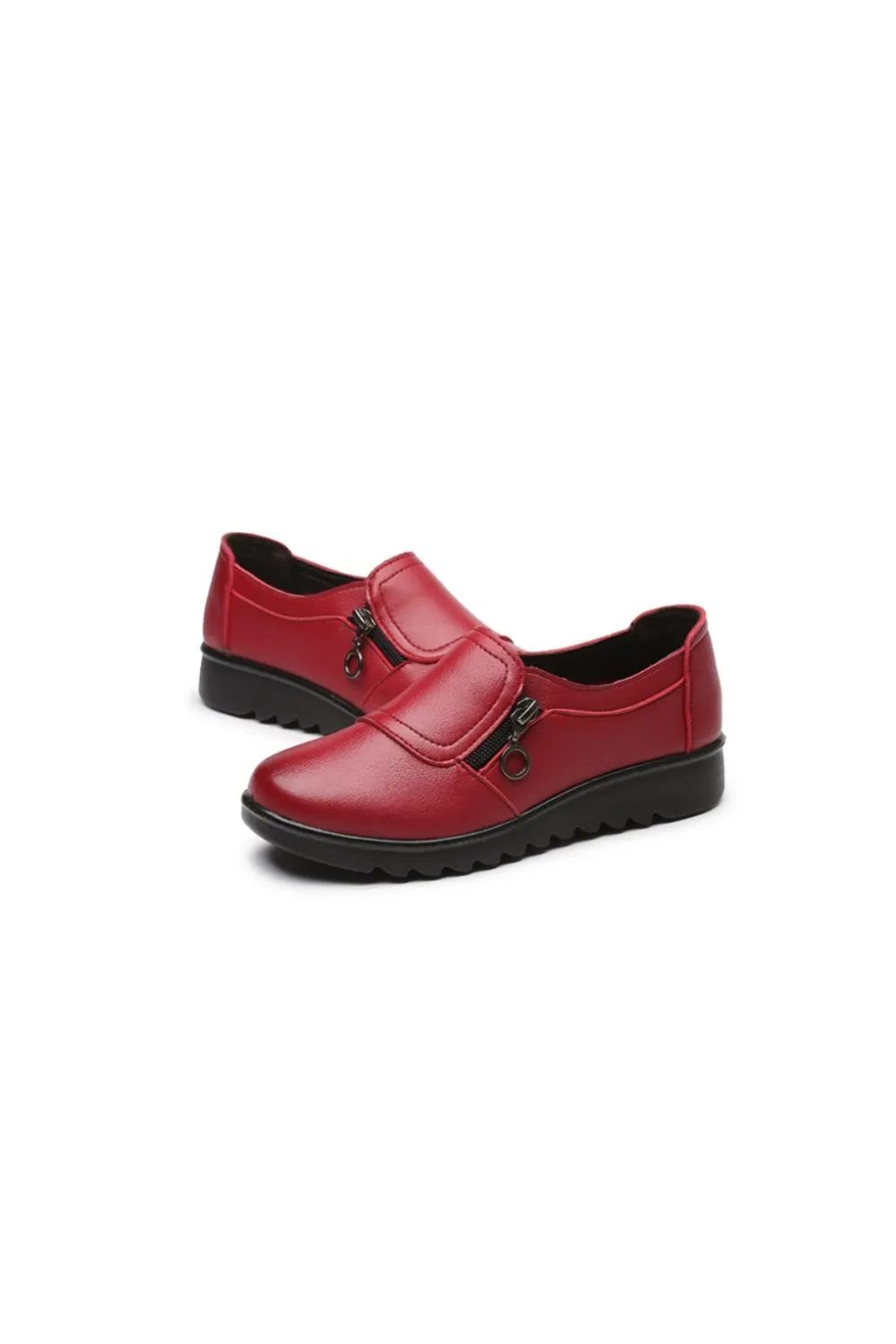 PU Leather Flats Slip-Ons