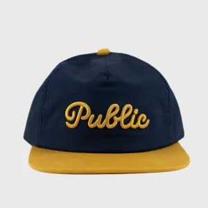Public Script Hat (Navy Blue)