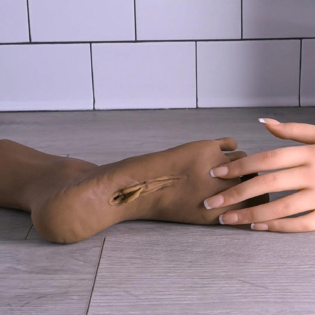 Pussy Footin Realistic Foot Fetish Masturbator - Chocolate