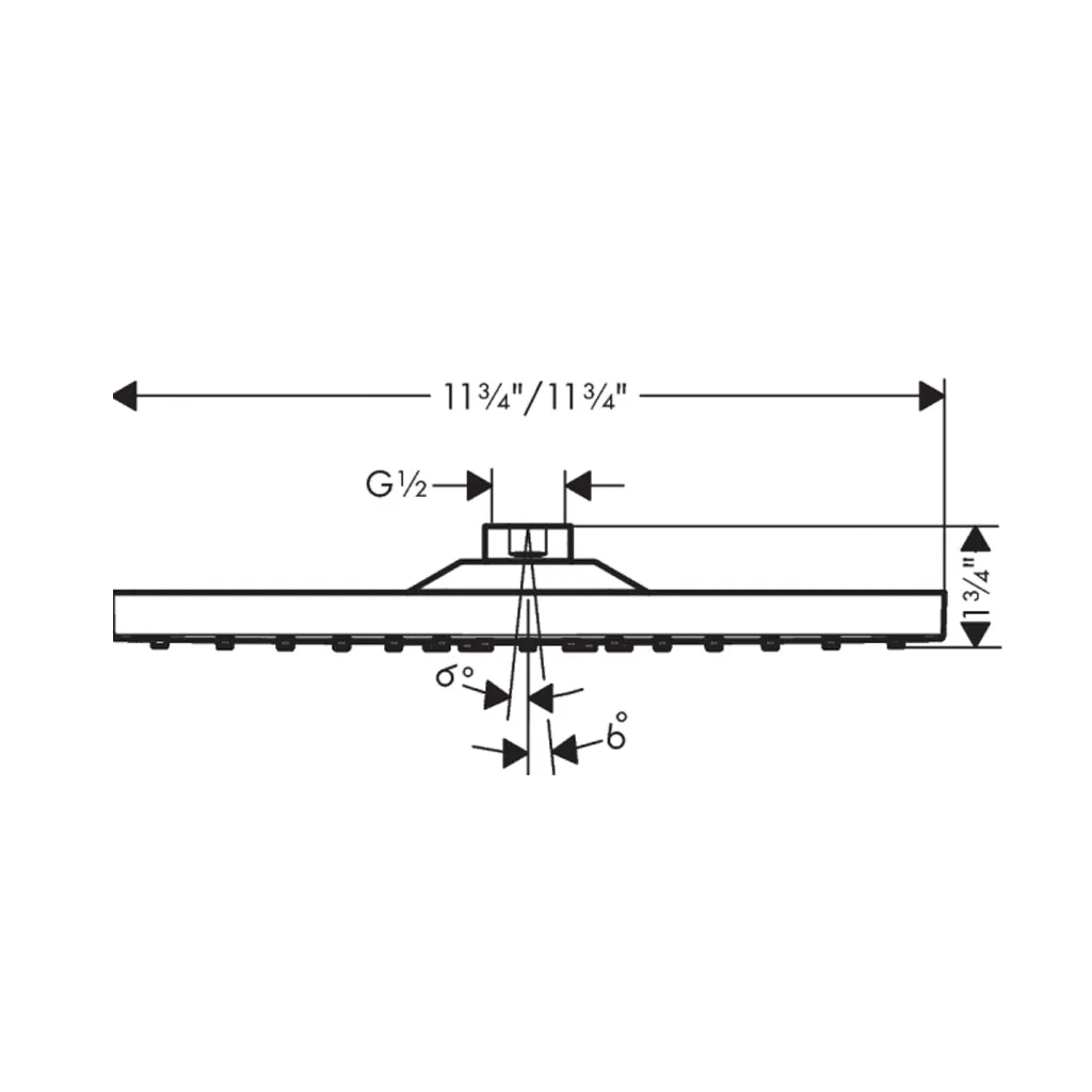 Raindance E 1-Way Thermostatic Trim Complete Shower Set - Wall Mount - 12" Brass/Matt Black