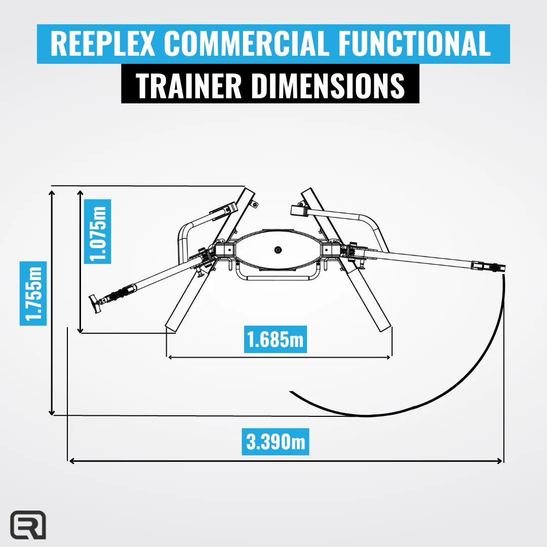 Reeplex Commercial Multi-Functional Trainer 2 x 90kg Weight Stacks