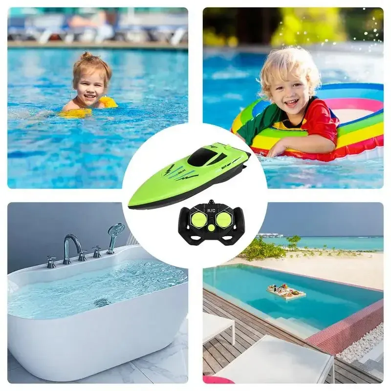 Remote Control Boat For Kids Waterproof Remote Control Toys Fast Remote Control Boat Lightweight Water Racer RC Boats Pool Toys