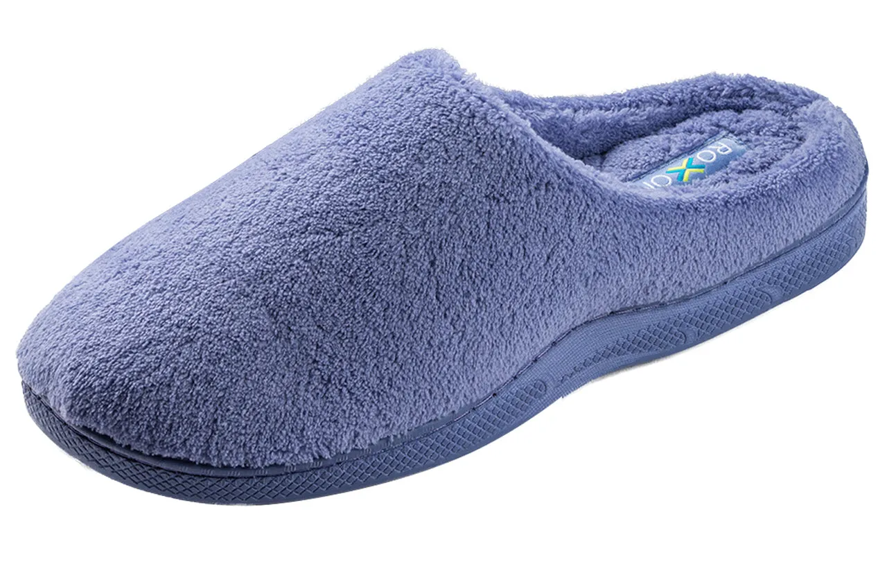 Roxoni Women's Plush Slip On Memory Foam Indoor Outdoor