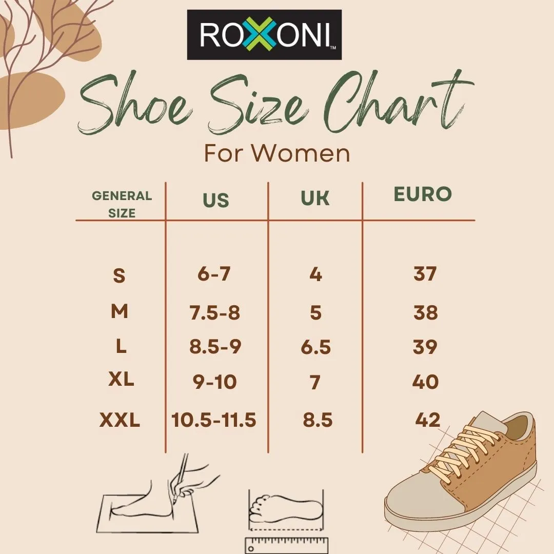 Roxoni Women's Plush Slip On Memory Foam Indoor Outdoor