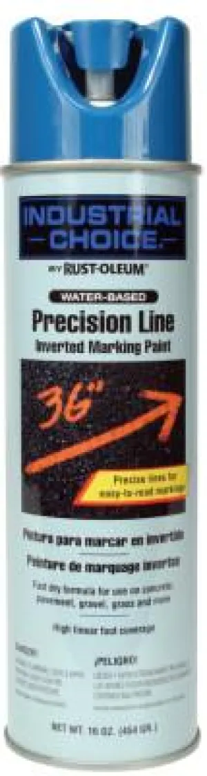 Rust-Oleum?? Industrial Industrial Choice?? M1600/M1800 System Precision-Line Inverted Marking Paint, 17 oz, Caution Blue, Water-Based, 203031