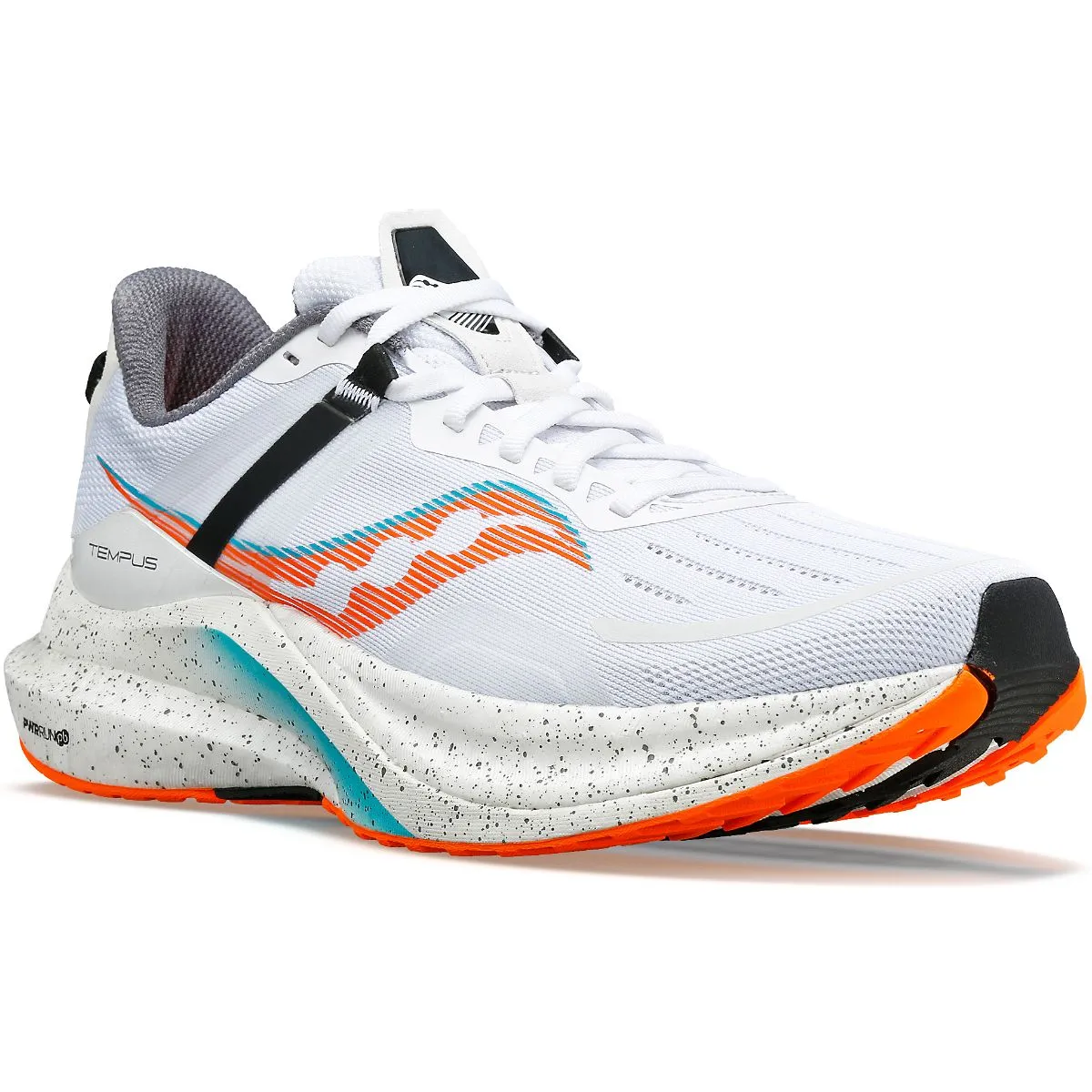 Saucony Tempus (Mens) - White/Vizi Orange