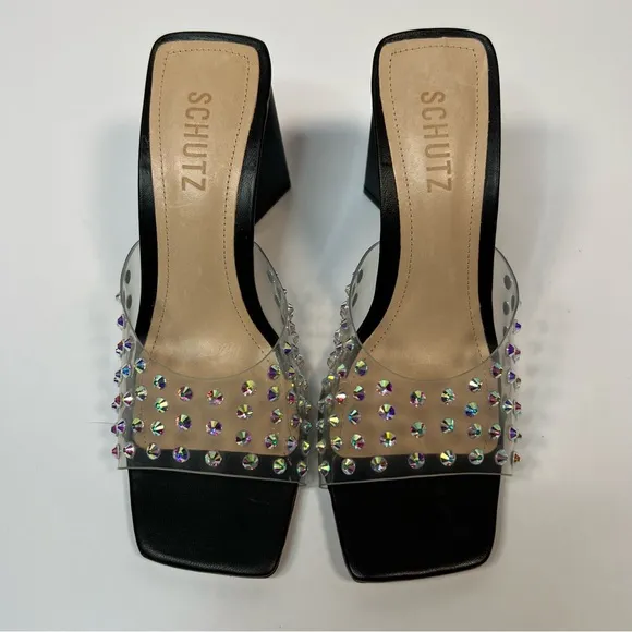 SCHUTZ Lizah Embellished Slide Sandal- New