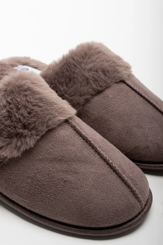 Seam Slipper Dark Natural