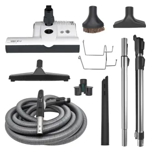 SEBO 30′ DELUXE CENTRAL VACUUM KIT WITH ET-2 POWER HEAD