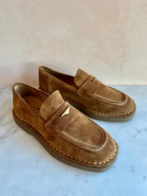 Sempre Di - Tabacco Suede Loafer