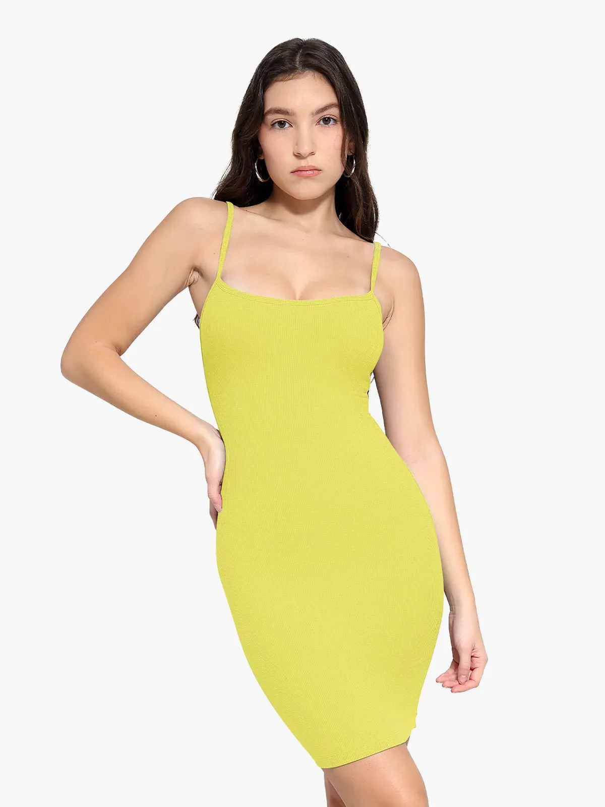 Shapewear Solid Modal Butt Lift Mini Slip Dress