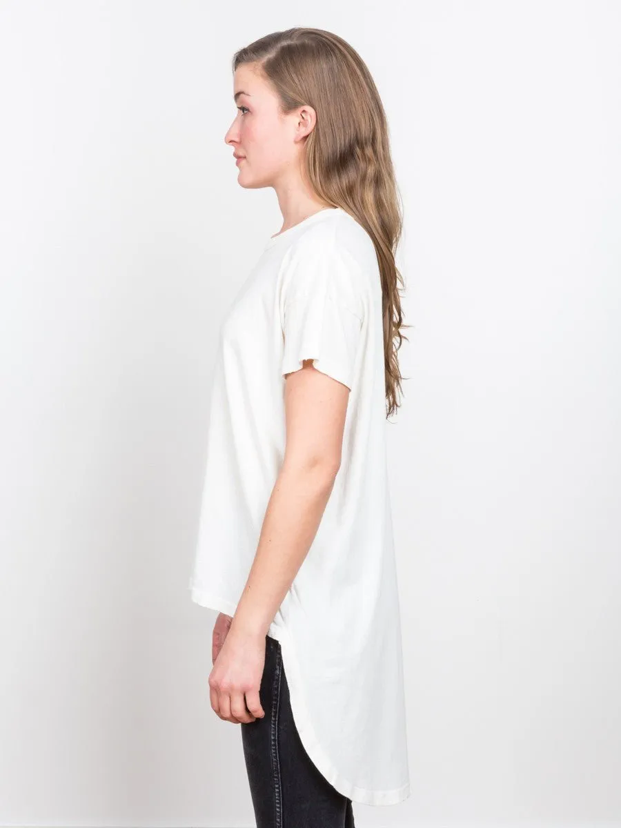 shirttail tee - white
