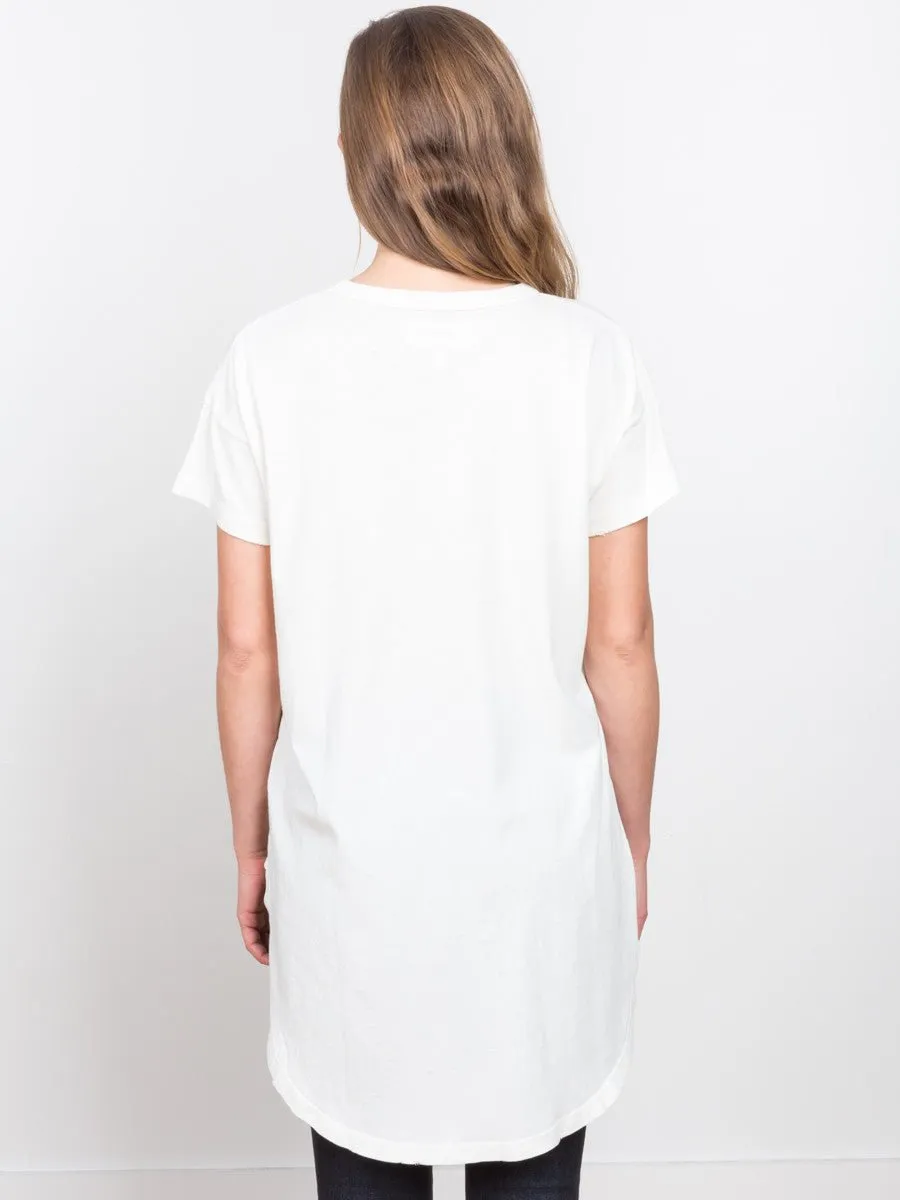 shirttail tee - white