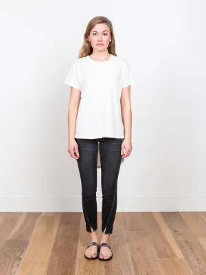 shirttail tee - white