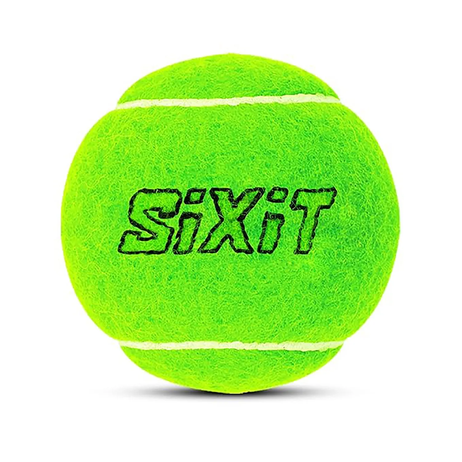 Sixit Lite Cricket Tennis Ball - Pack of 6, Green, Standard Size, Durable Rubber Material, Ideal for Practice and Casual Play