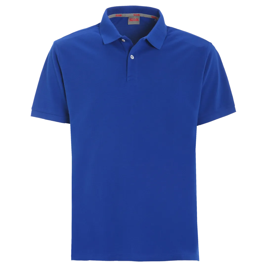 Slam Deck Organic Pique Polo Blue