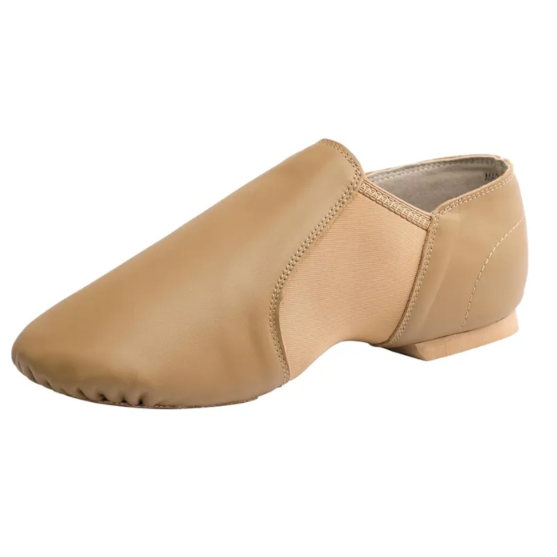 Slip-On Leather Upper Jazz Shoes For Dance Practice