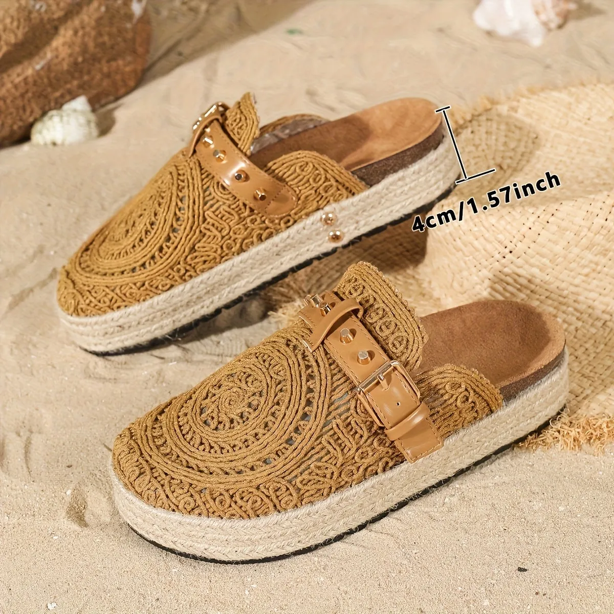 Solene™ Boho Crochet Mules