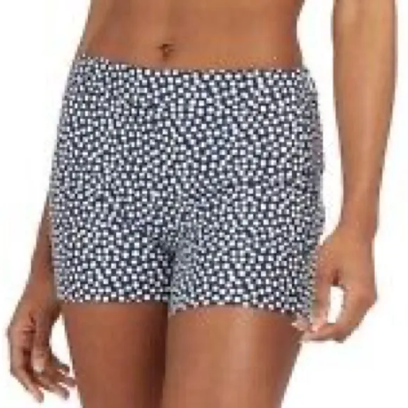 Spanx Large Shorts 6” Sunshine Shorts in Navy Painted Dot NWT