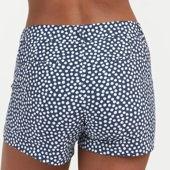 Spanx Large Shorts 6” Sunshine Shorts in Navy Painted Dot NWT