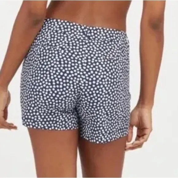 Spanx Large Shorts 6” Sunshine Shorts in Navy Painted Dot NWT
